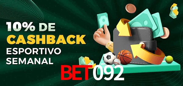 10% de bônus de cashback na bet092